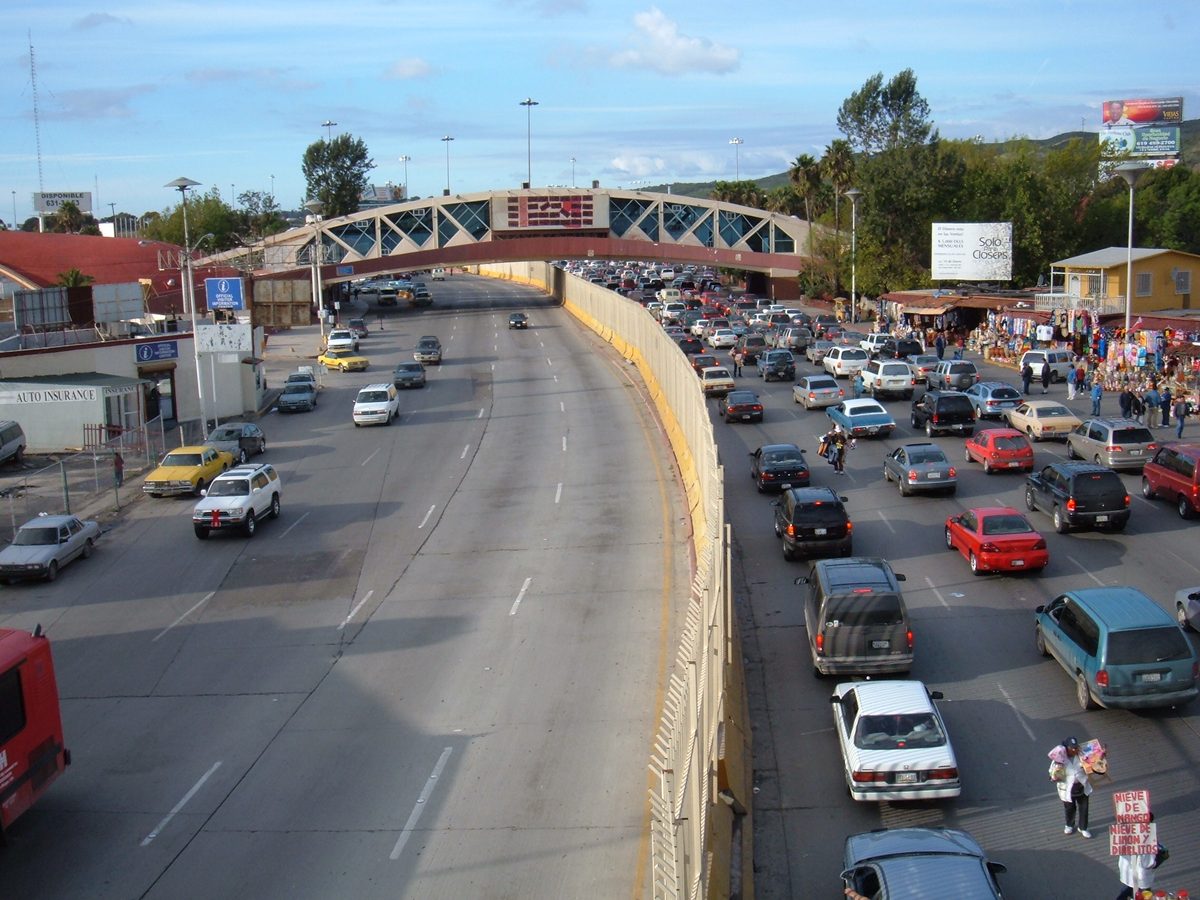 The Tijuana-San Ysidro border crossing between Mexico and the United States.